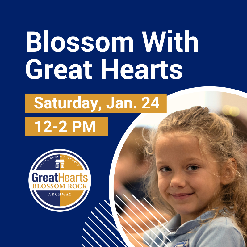 Blossom with Great Hearts - Saturday January 24th 12-2pm